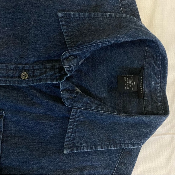 The Limited Women's fitted dark denim shirt - Picture 7 of 8